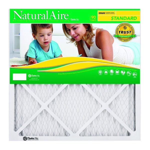 B & K AAF Flanders NaturalAire 8 in. W X 8 in. H X 1 in. D Synthetic 8 MERV Pleated Air Filter 84858.010808